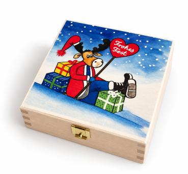 Pralinenkiste Frohes Fest Elch